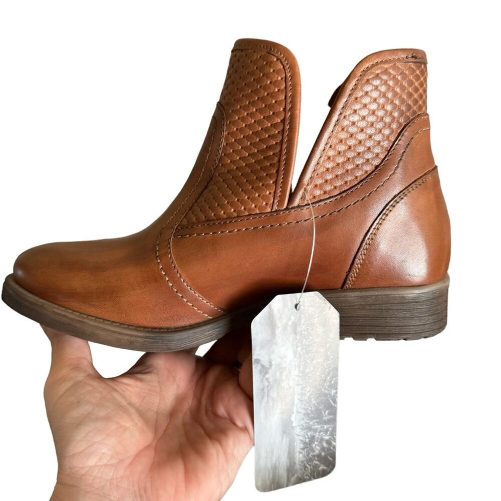 NEW Bed Stu Roan Gossip Ankle Boot Tan Handmade Leather Distressed Womens 7